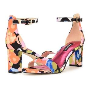 Nine West Pruce (Black Abstract Floral Multi) Women's Shoes, 8.5